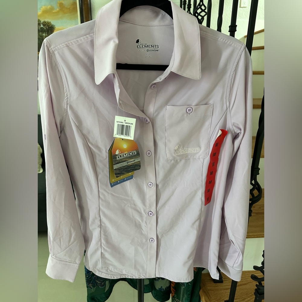 Element Women's Light Pink Button-Up Blouse - Picture 4 of 4